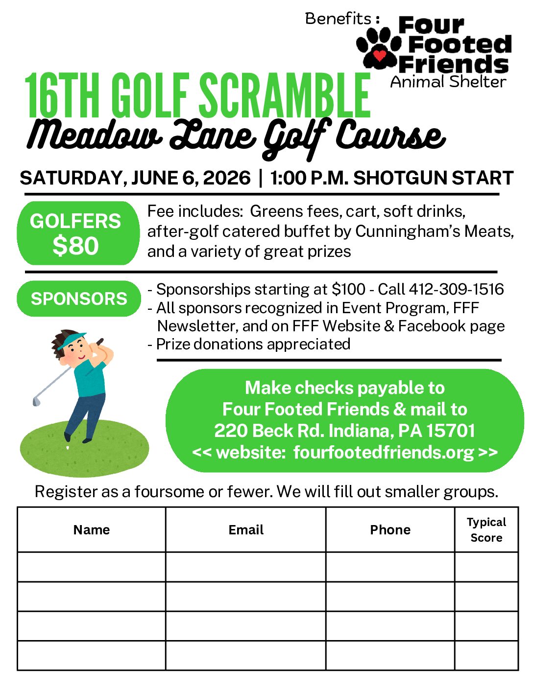 FFF 16th Golf Scramble